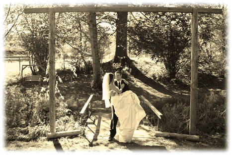 Wedding photo at Baxter Barn