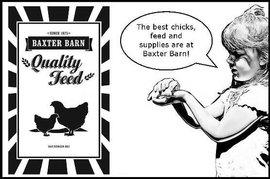 Baxter Barn quality feed advertisement.