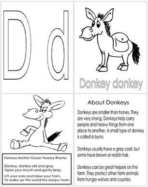 donkey coloring book