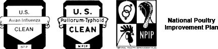Avian Clean, Pullorum-Typhoid Clean, and NPIP Crest certifications